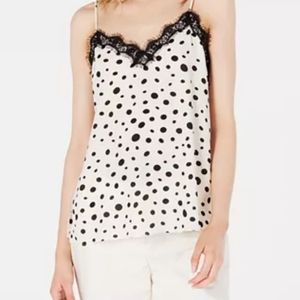 Bar III Polka Dot Camisole Top Size Large